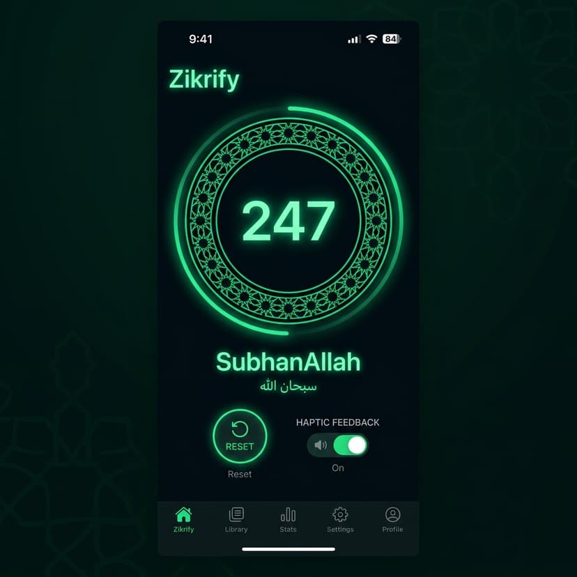 Zikrify screen
